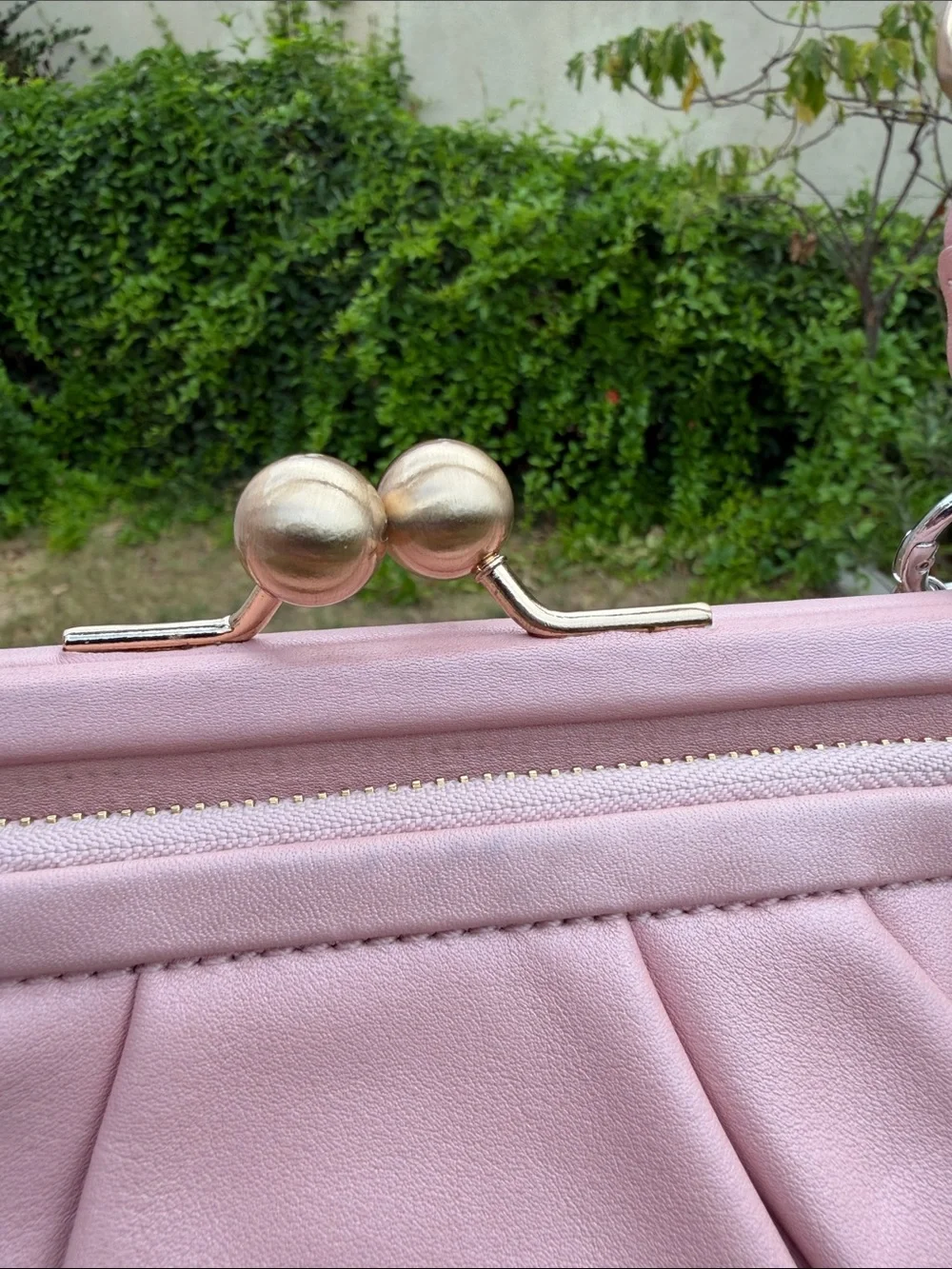 Coach Parker 13621 Pink Pearl Leather Kisslock Shoulder Bag Chain NWT Rare